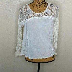 Purple Snow Lace Detail Top